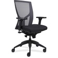 Lorell High Back Mesh Chairs with Fabric Seat Fabric, Foam Seat Black 83109